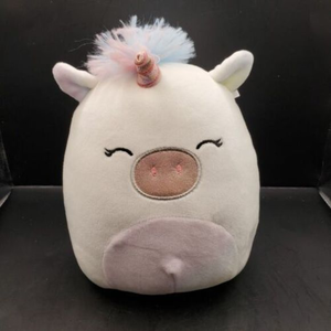 Squishmallow 8" Sofia the Unicorn white, blue hair, Pastel‎ belly